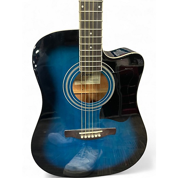 Used Ibanez V70CE Blue Burst Acoustic Electric Guitar