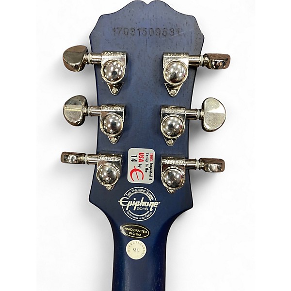 Used Epiphone Les Paul Traditional PRO II Trans Blue Solid Body Electric Guitar
