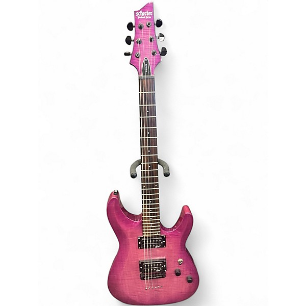 Used Schecter Guitar Research C6 ELITE MAGENTA Solid Body Electric Guitar