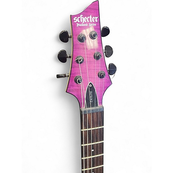Used Schecter Guitar Research C6 ELITE MAGENTA Solid Body Electric Guitar