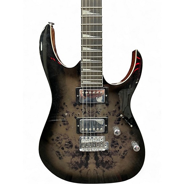 Used Ibanez GRG220PA1 GIO RG transparent brown black burst Solid Body Electric Guitar