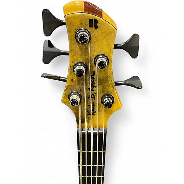 Used Roscoe SKB-3005 Buckeye Burl Electric Bass Guitar
