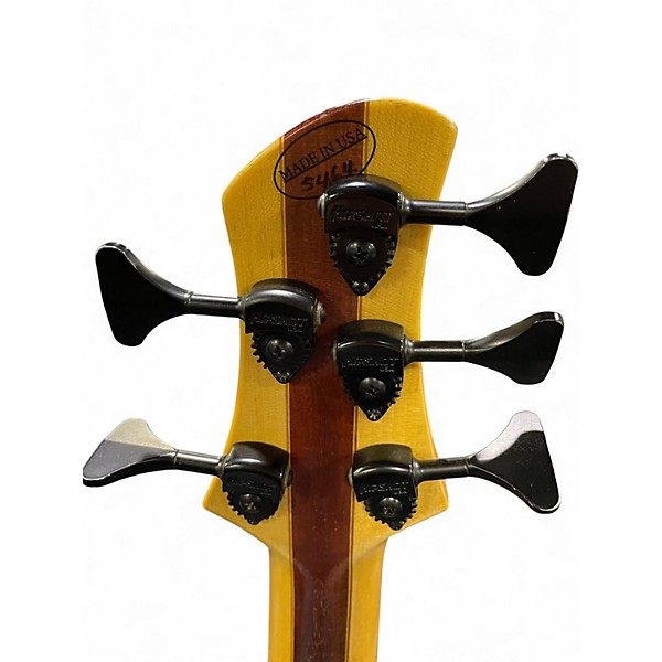 Used Roscoe SKB-3005 Buckeye Burl Electric Bass Guitar
