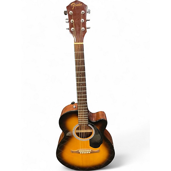 Used Fender FA135CE Concert 3 Color Sunburst Acoustic Electric Guitar