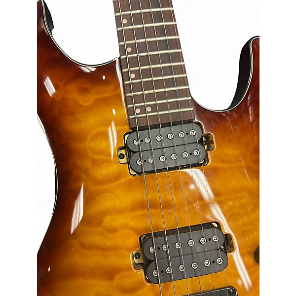 Used Ibanez S621QM Caramel Burst Solid Body Electric Guitar
