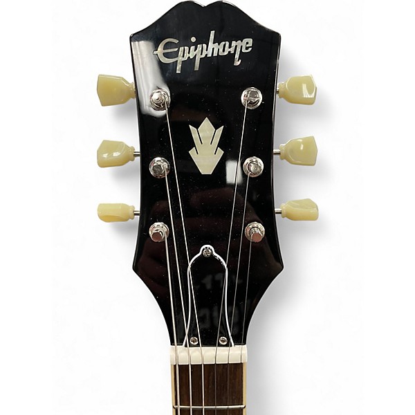Used Epiphone Inspired by Gibson ES335 2 Tone Sunburst Hollow Body Electric Guitar