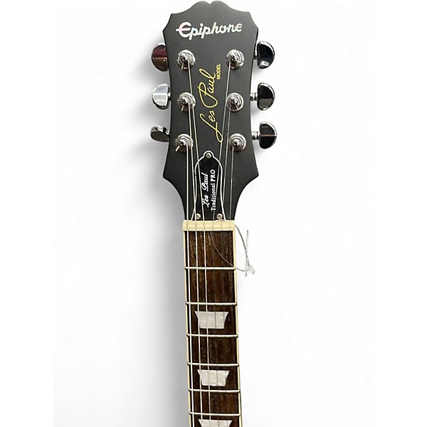 Used Epiphone Les Paul Traditional Pro Ebony Solid Body Electric Guitar