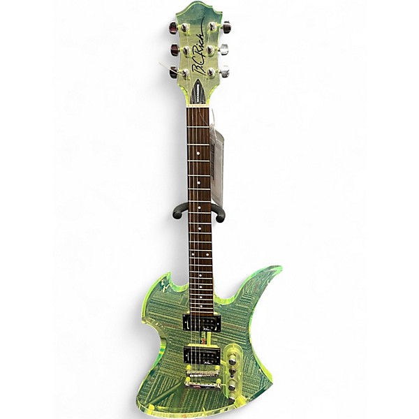 Used B.C. Rich Mockingbird Translucent Green Solid Body Electric Guitar