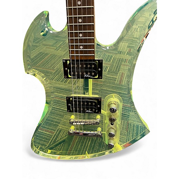 Used B.C. Rich Mockingbird Translucent Green Solid Body Electric Guitar