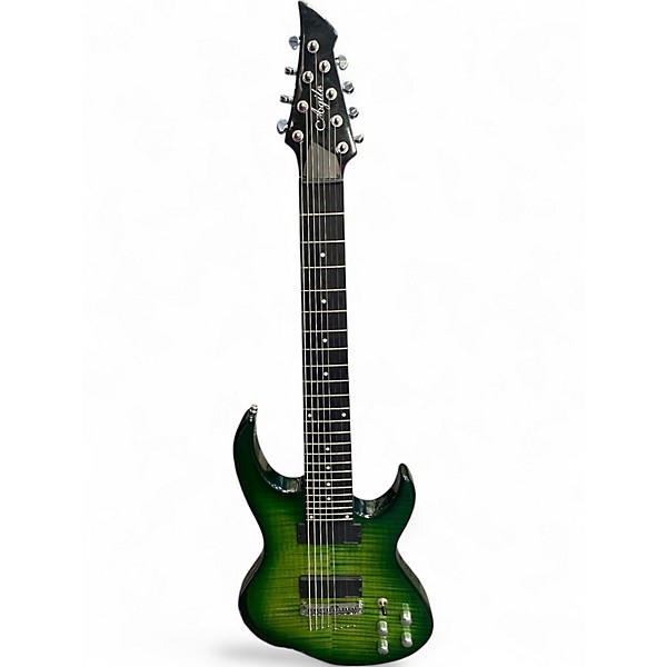Used Agile INTREPID 8-STRING Green Solid Body Electric Guitar