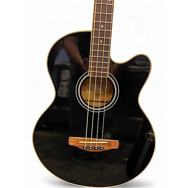 Used Ibanez AEB5E Black Acoustic Bass Guitar