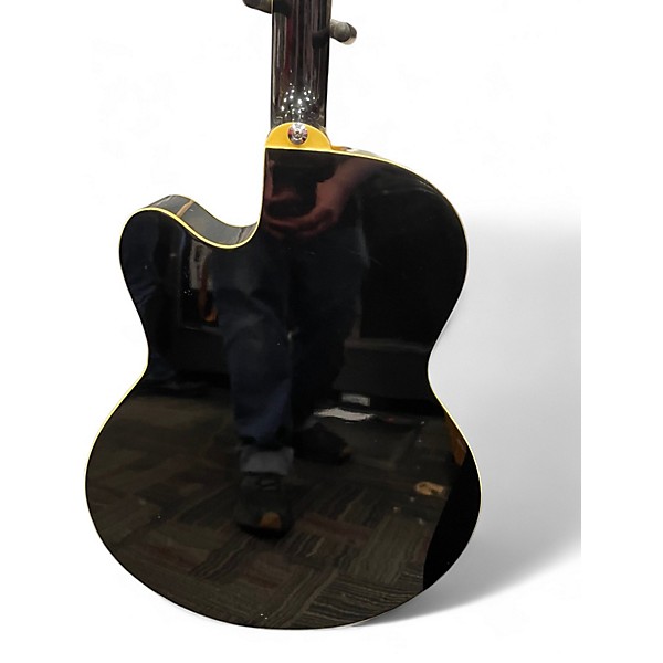 Used Ibanez AEB5E Black Acoustic Bass Guitar