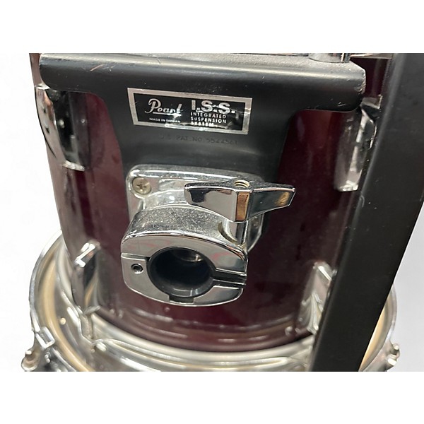 Used Pearl 4 Piece Export Wine Red Drum Kit