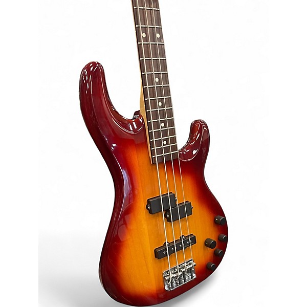 Used Fender Zone Cherry Sunburst Electric Bass Guitar