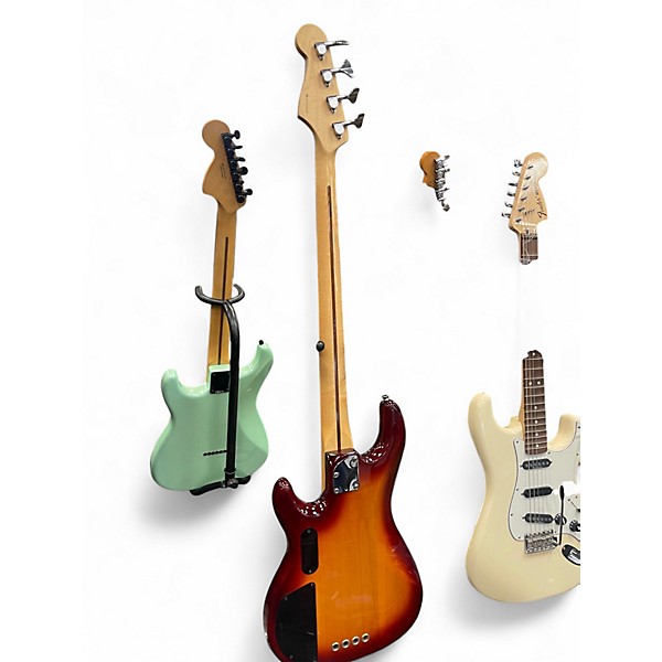 Used Fender Zone Cherry Sunburst Electric Bass Guitar