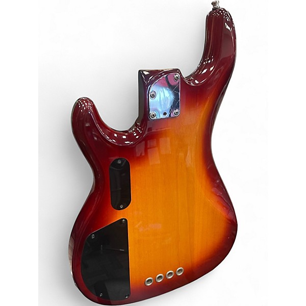 Used Fender Zone Cherry Sunburst Electric Bass Guitar