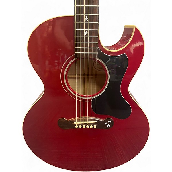 Used Gibson STARBURST Red Acoustic Electric Guitar