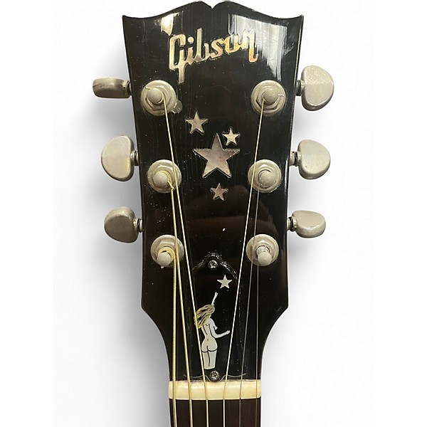 Used Gibson STARBURST Red Acoustic Electric Guitar