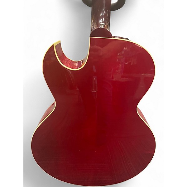 Used Gibson STARBURST Red Acoustic Electric Guitar