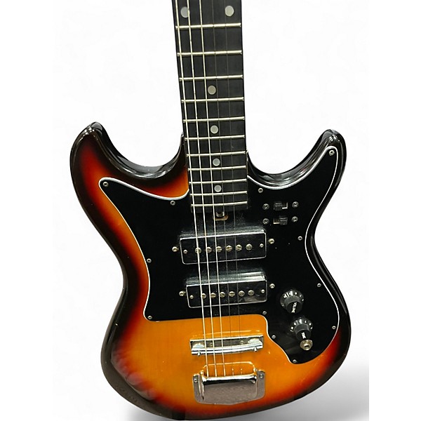 Used Harmony H-802 2 Color Sunburst Solid Body Electric Guitar