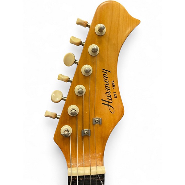 Used Harmony H-802 2 Color Sunburst Solid Body Electric Guitar