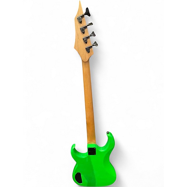 Used Dean Custom Zone 4-String Neon Green Electric Bass Guitar