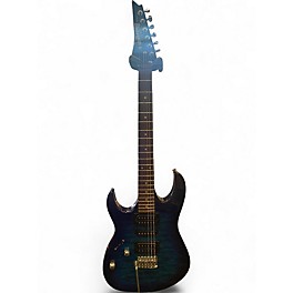 Used Ibanez GRX70QA LH Trans Blue Solid Body Electric Guitar