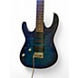 Used Ibanez GRX70QA LH Trans Blue Solid Body Electric Guitar