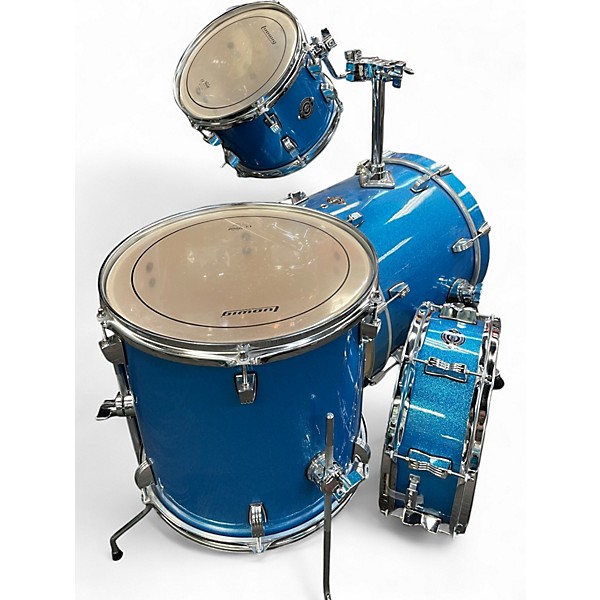 Used Ludwig 4 Piece Breakbeats By Questlove Blue Sparkle Drum Kit