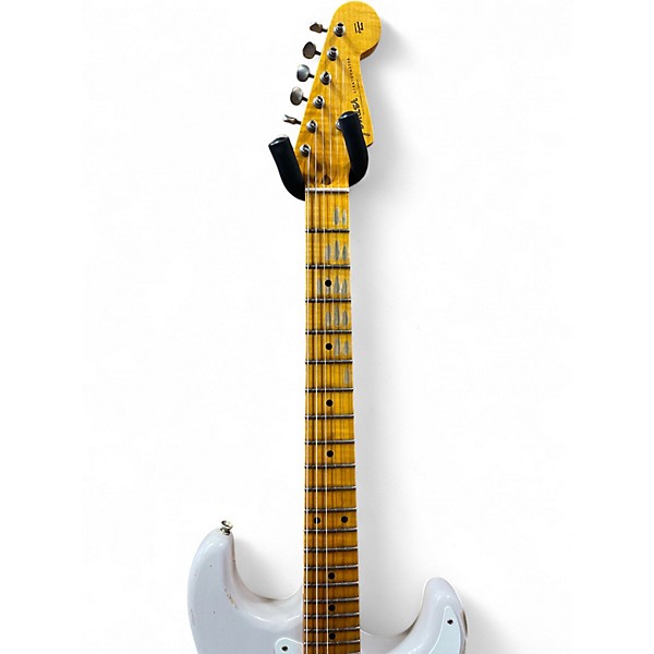 Used Fender CUSTOM SHOP WILDWOOD 10 1955 STRATOCASTER HEAVY RELIC FADED DIRTY WHITE BLONDE Solid Body Electric Guitar