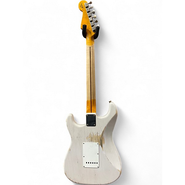 Used Fender CUSTOM SHOP WILDWOOD 10 1955 STRATOCASTER HEAVY RELIC FADED DIRTY WHITE BLONDE Solid Body Electric Guitar