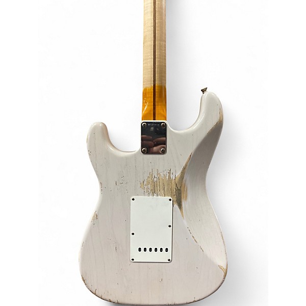 Used Fender CUSTOM SHOP WILDWOOD 10 1955 STRATOCASTER HEAVY RELIC FADED DIRTY WHITE BLONDE Solid Body Electric Guitar