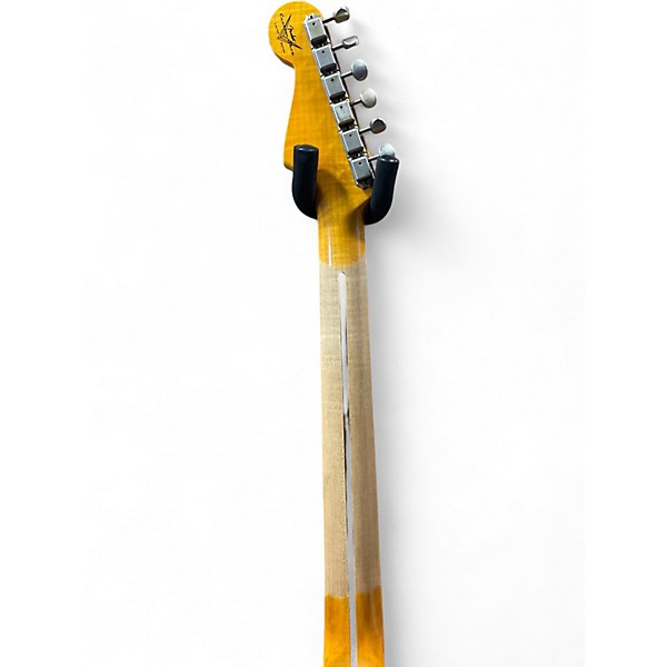 Used Fender CUSTOM SHOP WILDWOOD 10 1955 STRATOCASTER HEAVY RELIC FADED DIRTY WHITE BLONDE Solid Body Electric Guitar