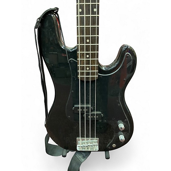 Used Silvertone 4 STRING BASS Black Electric Bass Guitar