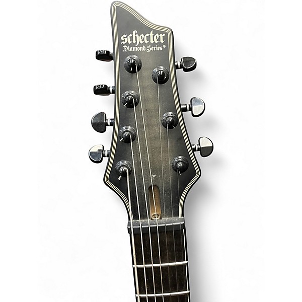 Used Schecter Guitar Research km-7 Trans Charcoal Solid Body Electric Guitar