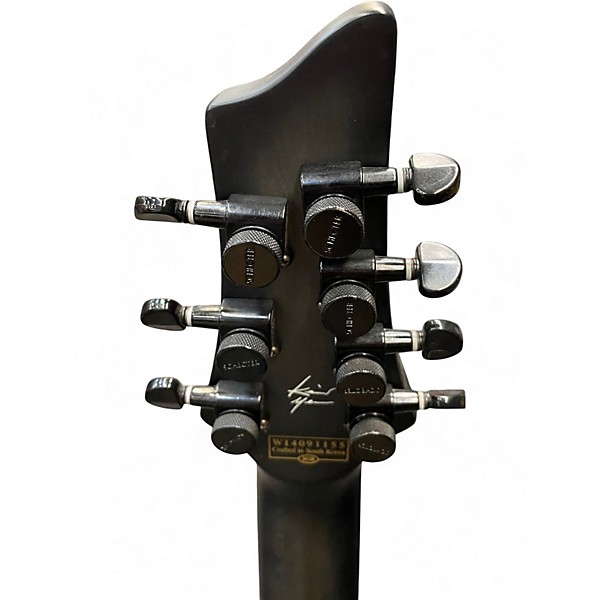 Used Schecter Guitar Research km-7 Trans Charcoal Solid Body Electric Guitar