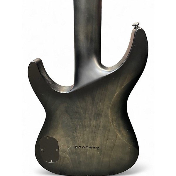 Used Schecter Guitar Research km-7 Trans Charcoal Solid Body Electric Guitar