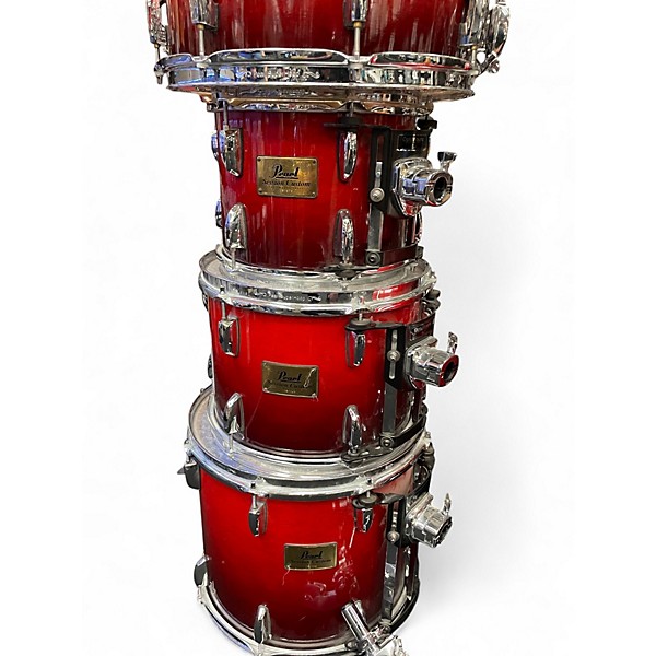 Used Pearl 6 Piece Session Custom Maple Cherry Fade Drum Kit