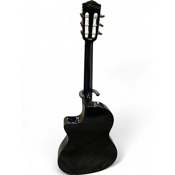 Used Fender CN-140SCE Black Classical Acoustic Electric Guitar