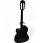 Used Fender CN-140SCE Black Classical Acoustic Electric Guitar