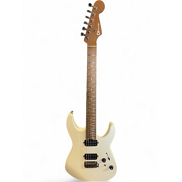 Used 2023 Charvel USA SELECT DK24 HH 2PT SATIN WHITE Solid Body Electric Guitar