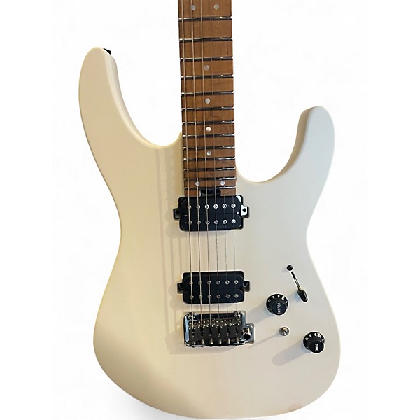 Used 2023 Charvel USA SELECT DK24 HH 2PT SATIN WHITE Solid Body Electric Guitar