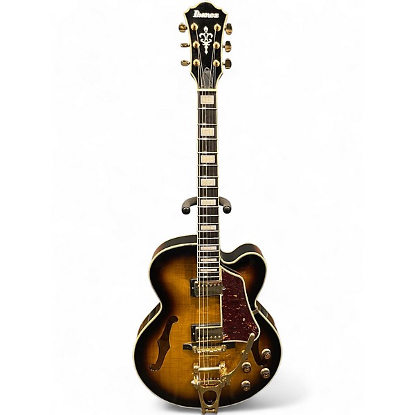 Used Ibanez AF95FM Antique Yellow Sunburst Hollow Body Electric Guitar