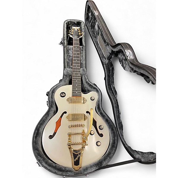 Used Epiphone Wildkat Royale Pearl White Hollow Body Electric Guitar