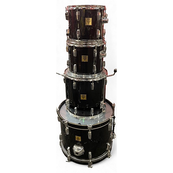 Used Yamaha 4 Piece POWER V Black Drum Kit