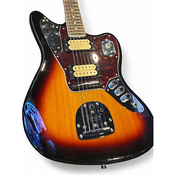 Used Fender Kurt Cobain Jaguar 3 Tone Sunburst Solid Body Electric Guitar