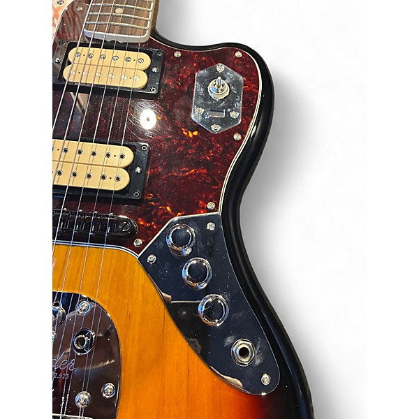 Used Fender Kurt Cobain Jaguar 3 Tone Sunburst Solid Body Electric Guitar