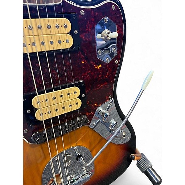 Used Fender Kurt Cobain Jaguar 3 Tone Sunburst Solid Body Electric Guitar