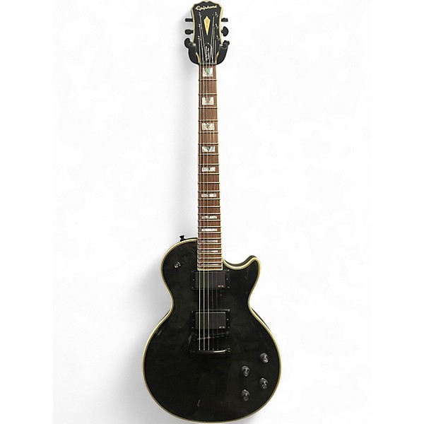 Used Epiphone Prophecy Les Paul Custom Plus Trans Black Solid Body Electric Guitar