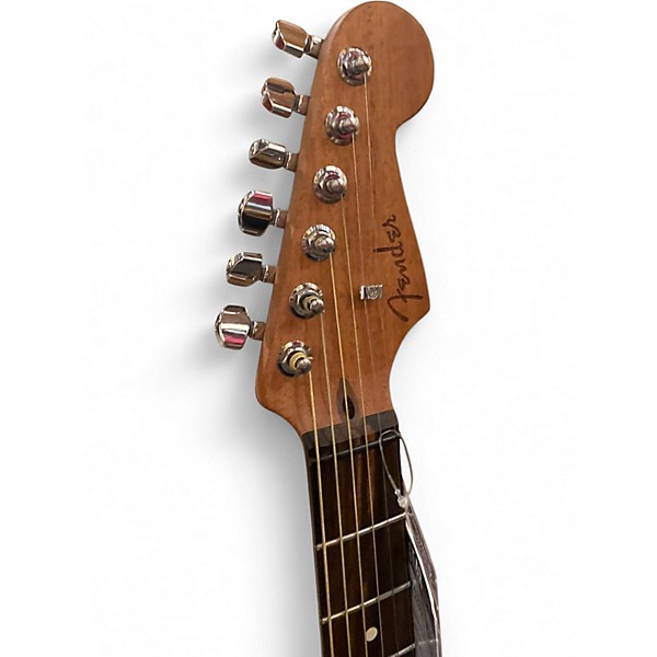 Used Fender American Acoustasonic Stratocaster Natural Acoustic Electric Guitar